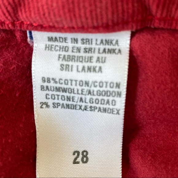 Lucky Brand Corduroy Size 6/28 Brick Red Skinny Jeans w MEASUREMENTS - Picture 6 of 10